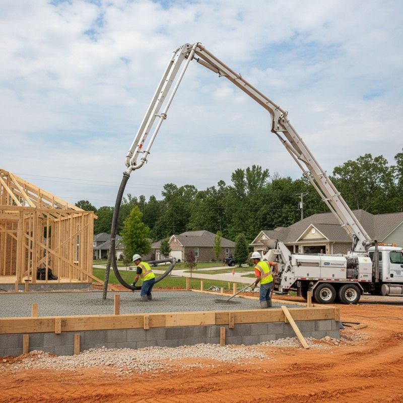 Barn Concrete Pouring